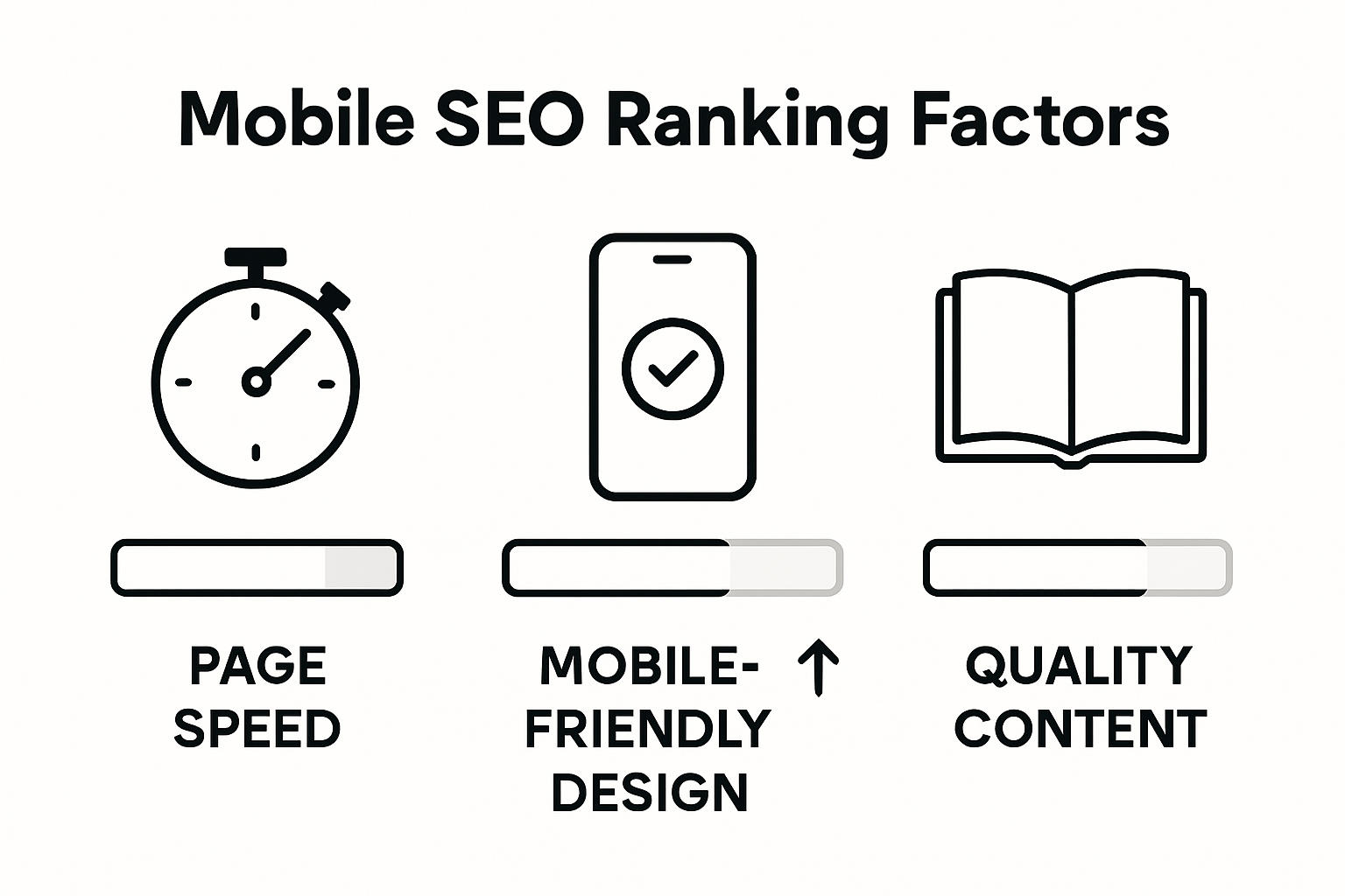 Chart comparing mobile SEO ranking factors