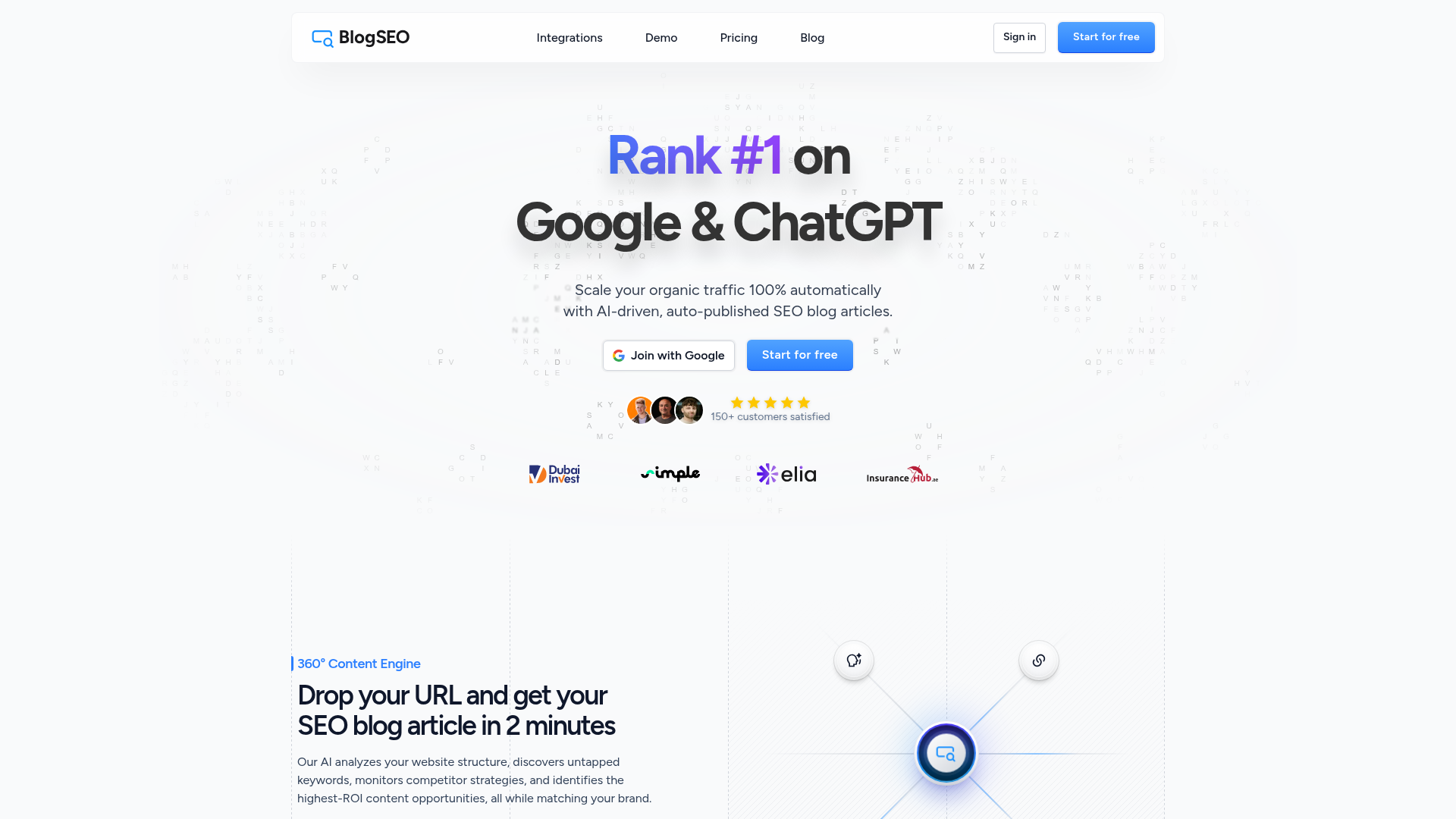 Blogseo IO Review - Homepage Screenshot