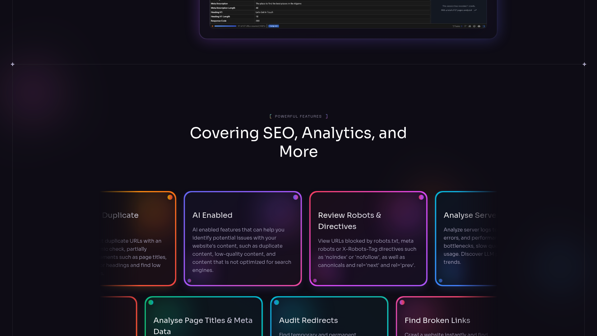 Rustyseo Review - Features Screenshot