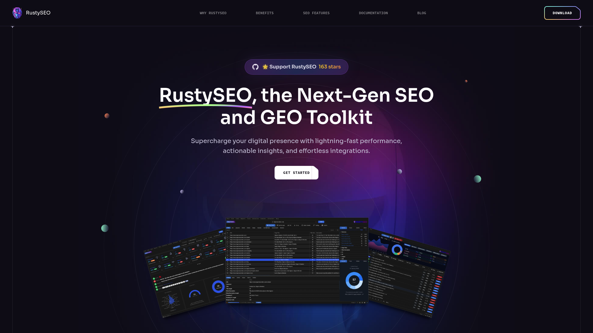 Rustyseo Review - Homepage Screenshot