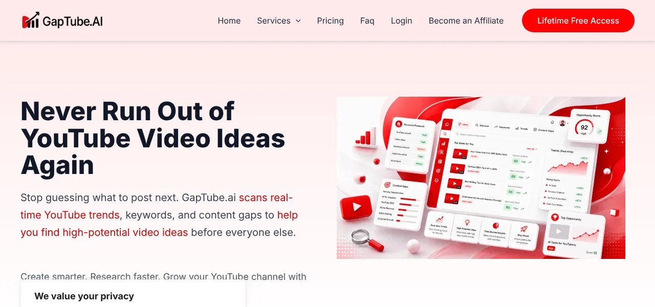 GapTube.ai screenshot