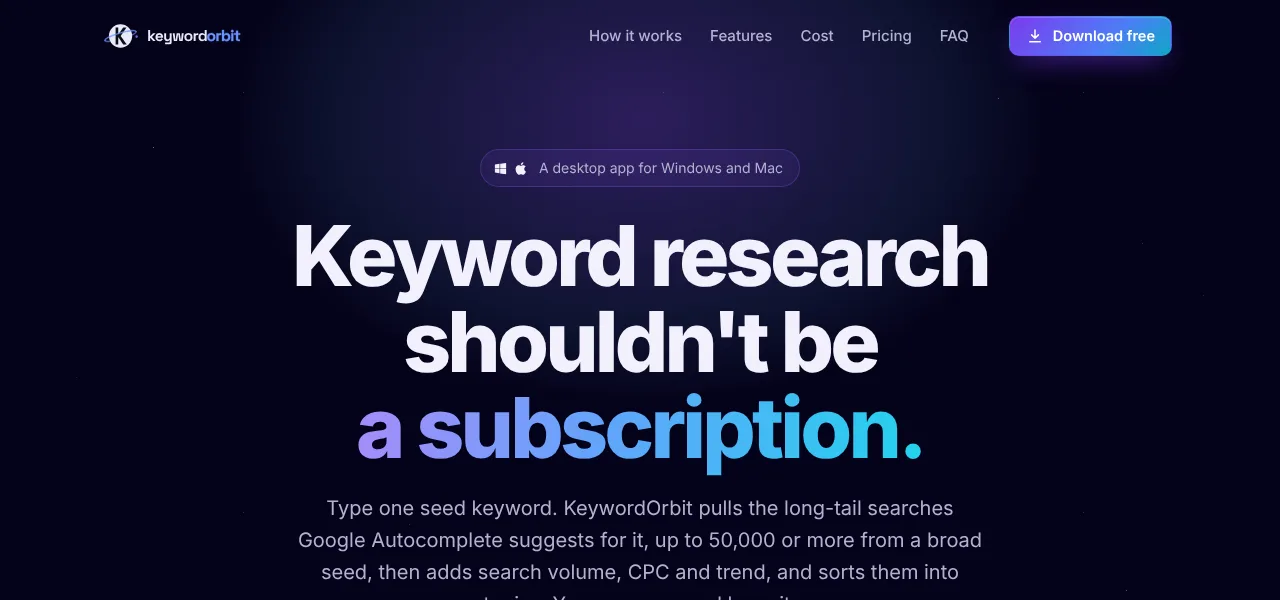 KeywordOrbit screenshot